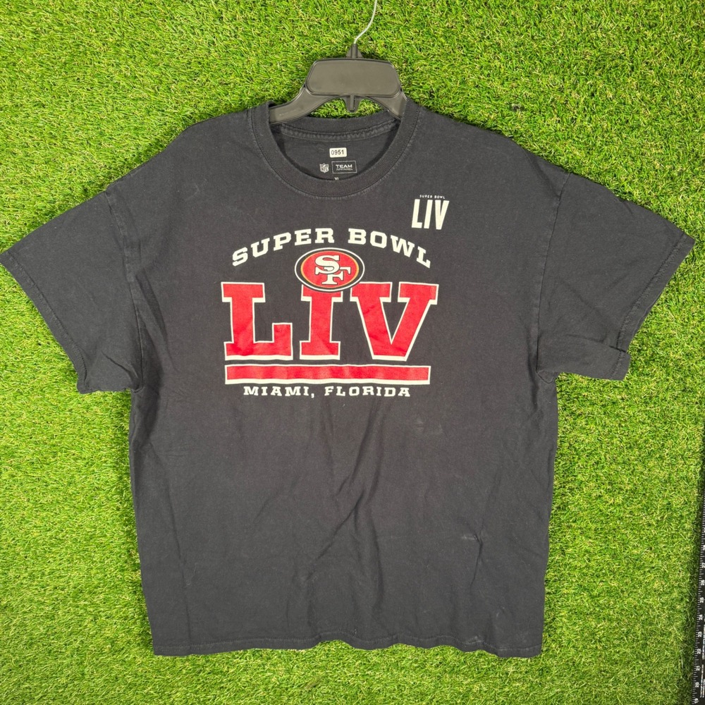 Team Apparel Super Bowl LIV Miami Florida Black T Shirt Mens XL‎ NFL